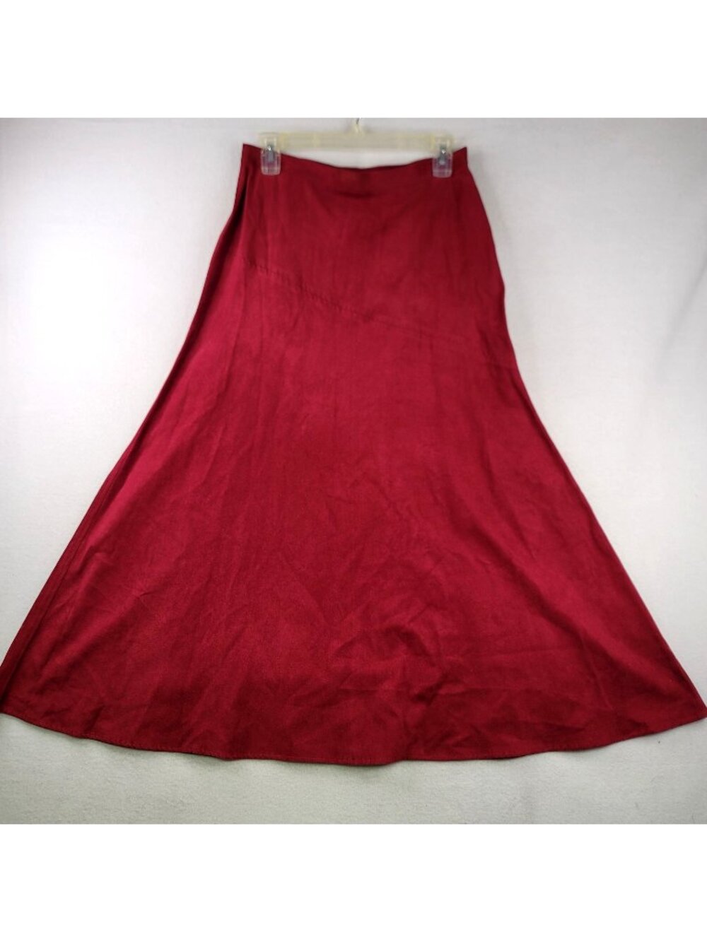 Vintage Vibrant A-Line Midi Skirt 10 Red Colorful Tomato Girl Holidays Western